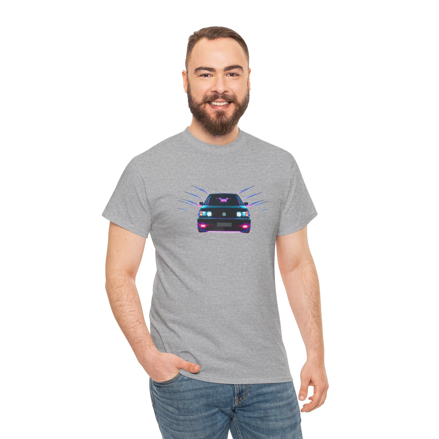 Retro Revival: Synthwave Tribute Hatchback T-Shirt