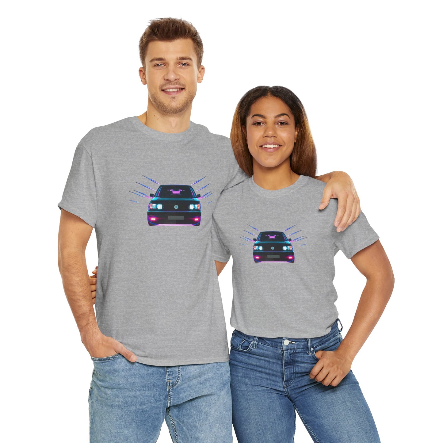 Retro Revival: Synthwave Tribute Hatchback T-Shirt