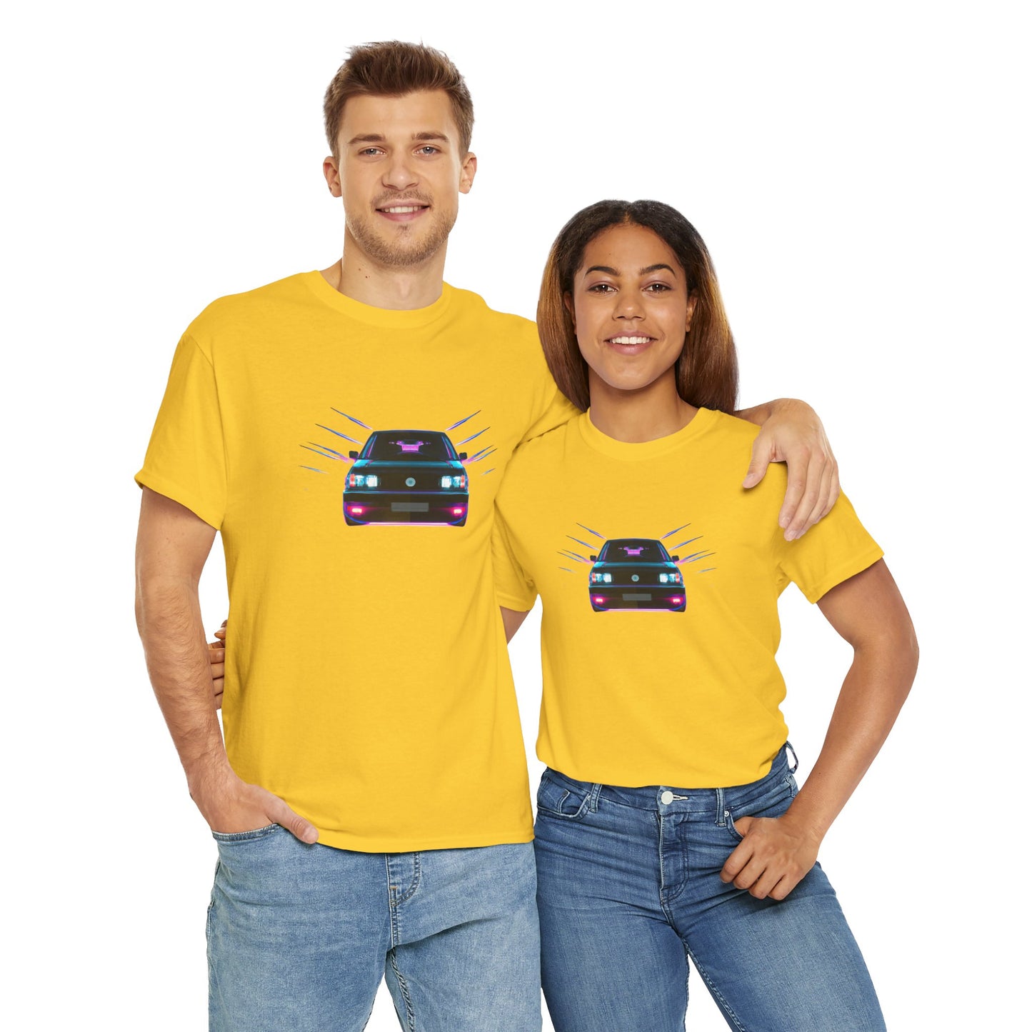 Retro Revival: Synthwave Tribute Hatchback T-Shirt