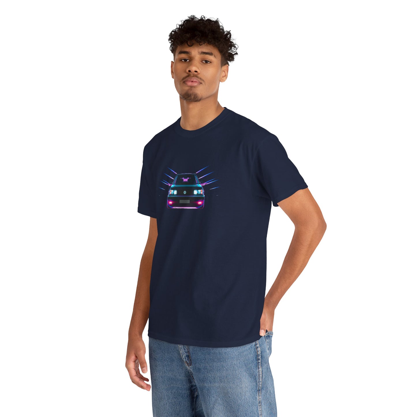 Retro Revival: Synthwave Tribute Hatchback T-Shirt