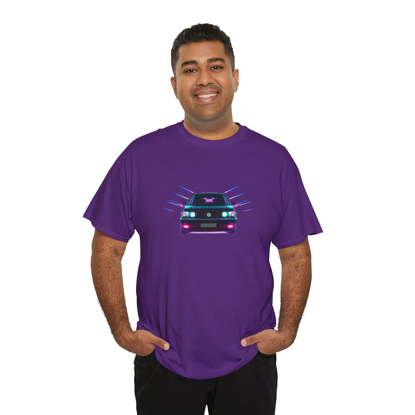 Retro Revival: Synthwave Tribute Hatchback T-Shirt