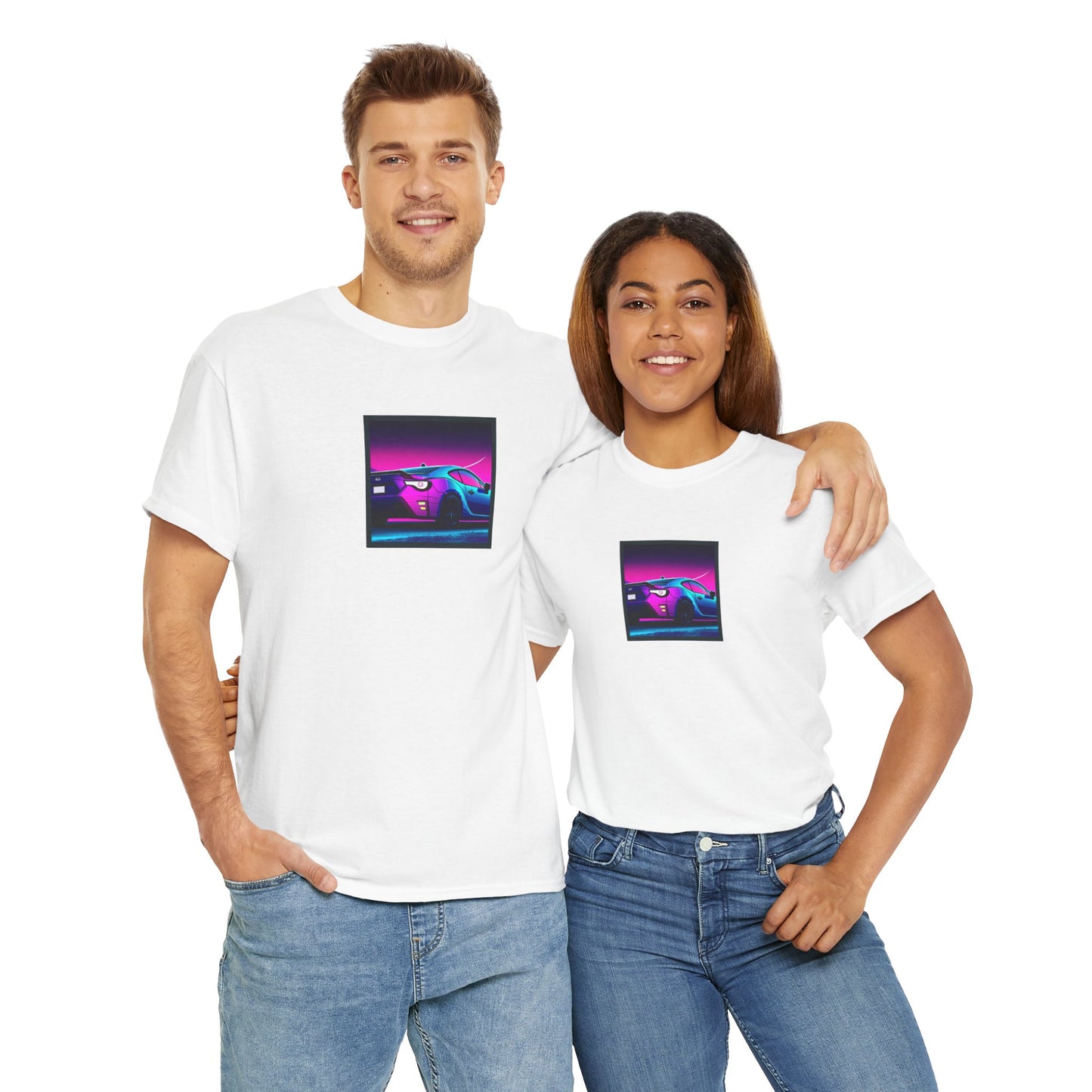 Sleek JDM Midnight Nights Coupe Synthwave T-Shirt