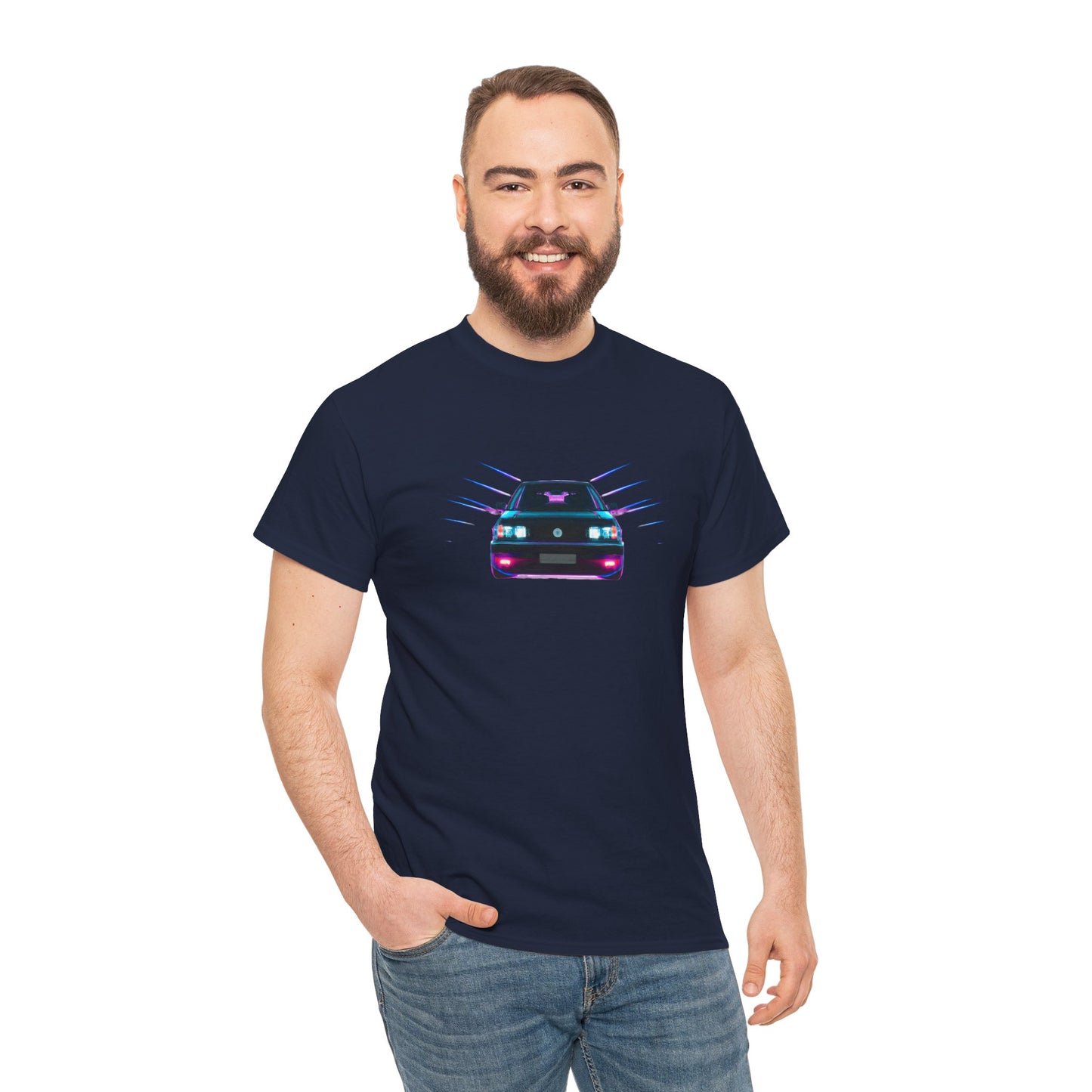 Retro Revival: Synthwave Tribute Hatchback T-Shirt