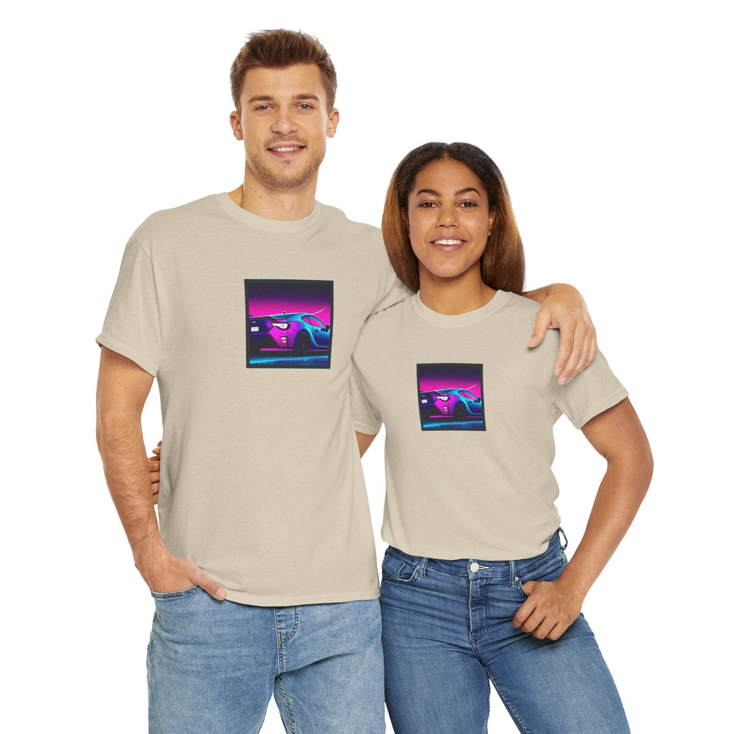 Sleek JDM Midnight Nights Coupe Synthwave T-Shirt