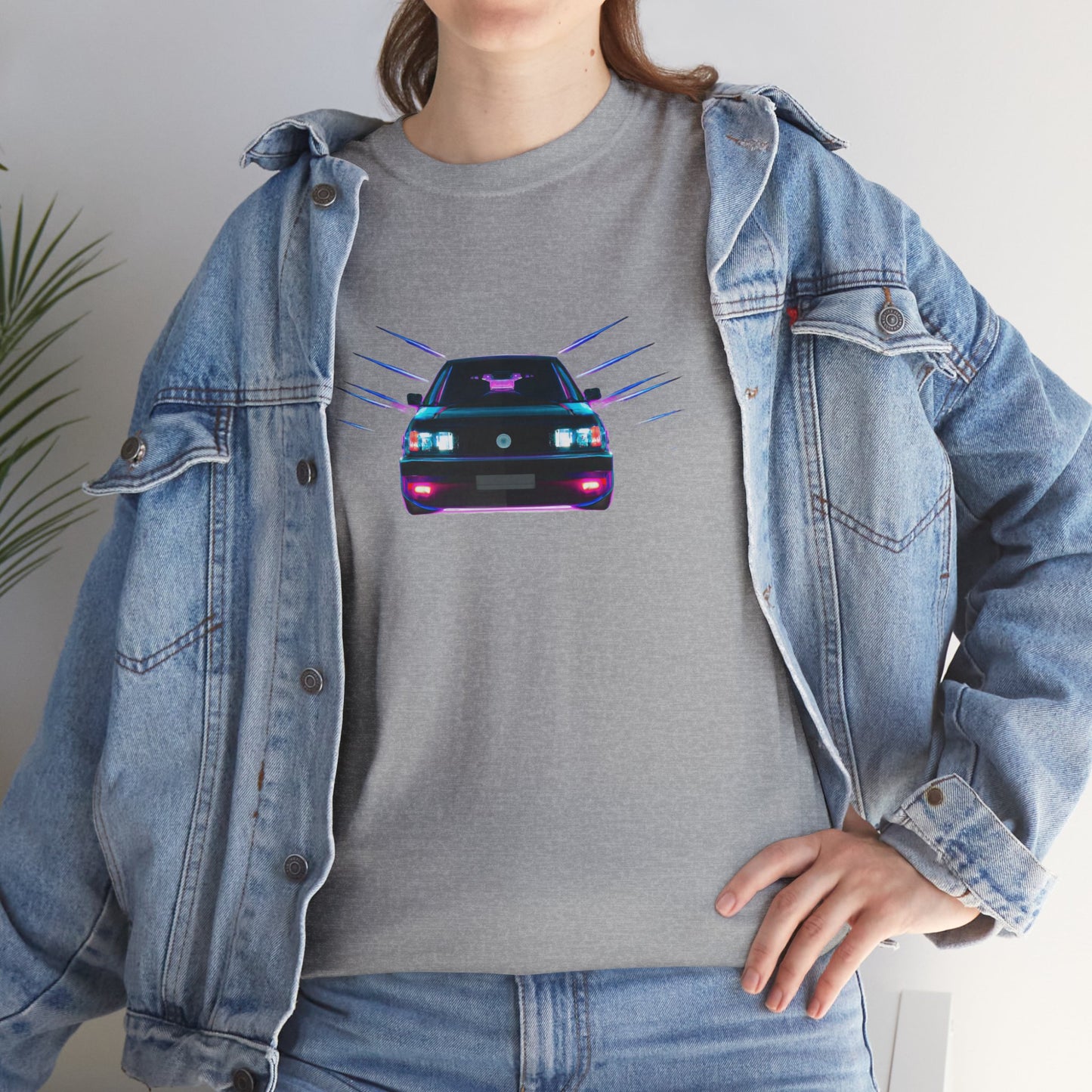 Retro Revival: Synthwave Tribute Hatchback T-Shirt