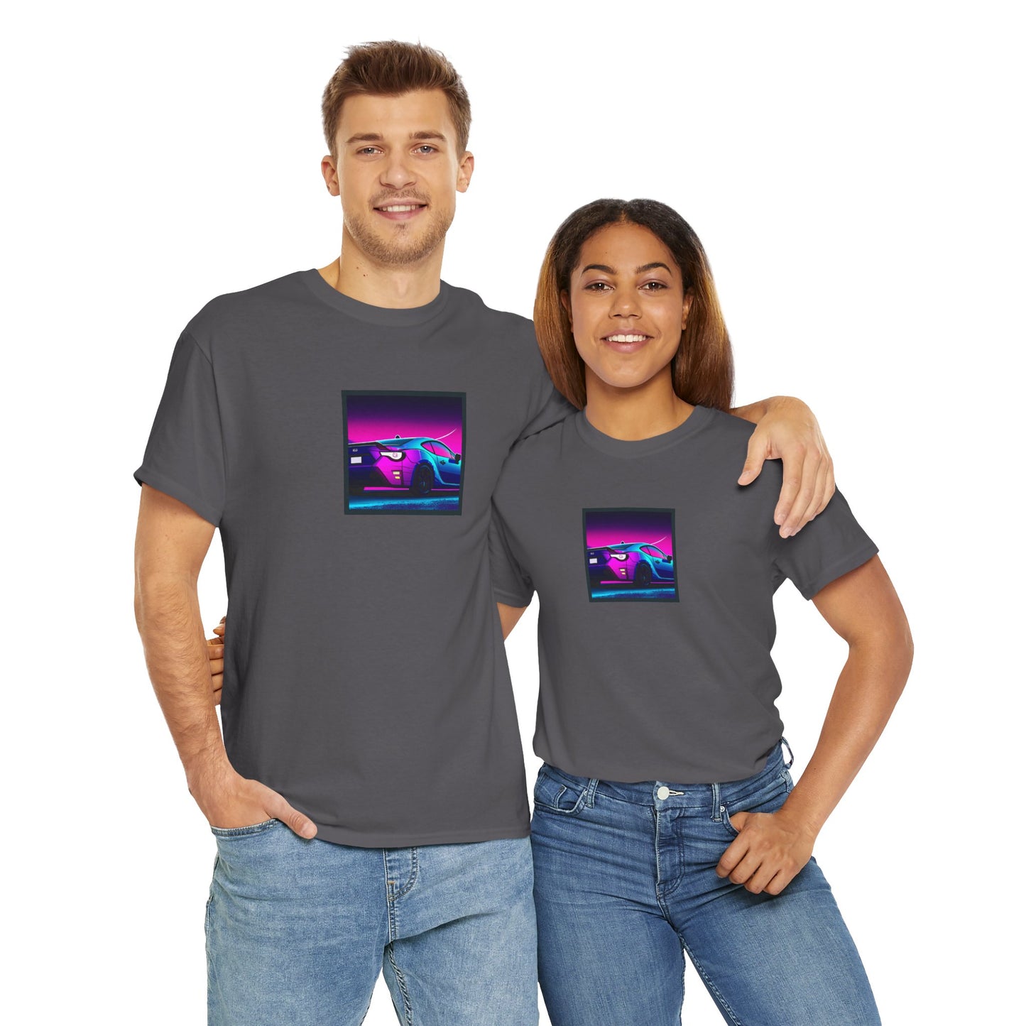 Sleek JDM Midnight Nights Coupe Synthwave T-Shirt