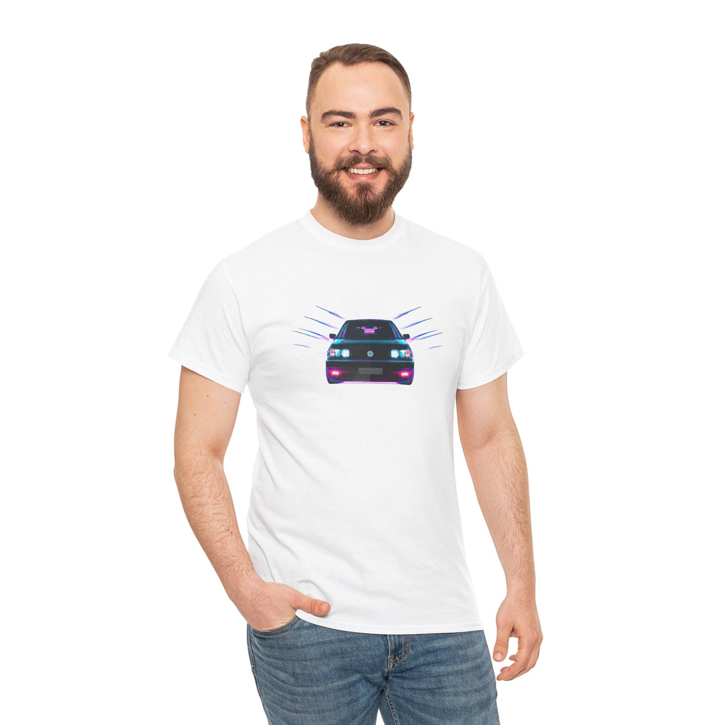 Retro Revival: Synthwave Tribute Hatchback T-Shirt