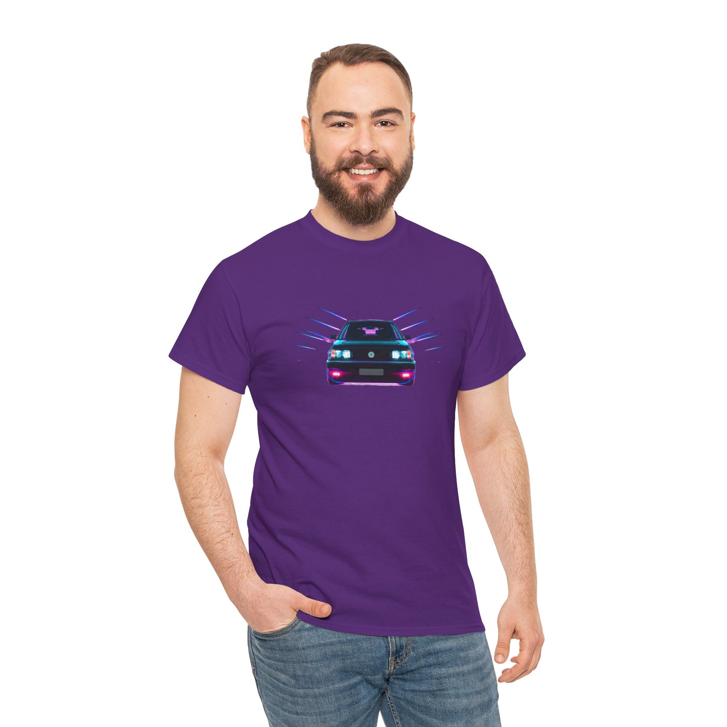 Retro Revival: Synthwave Tribute Hatchback T-Shirt