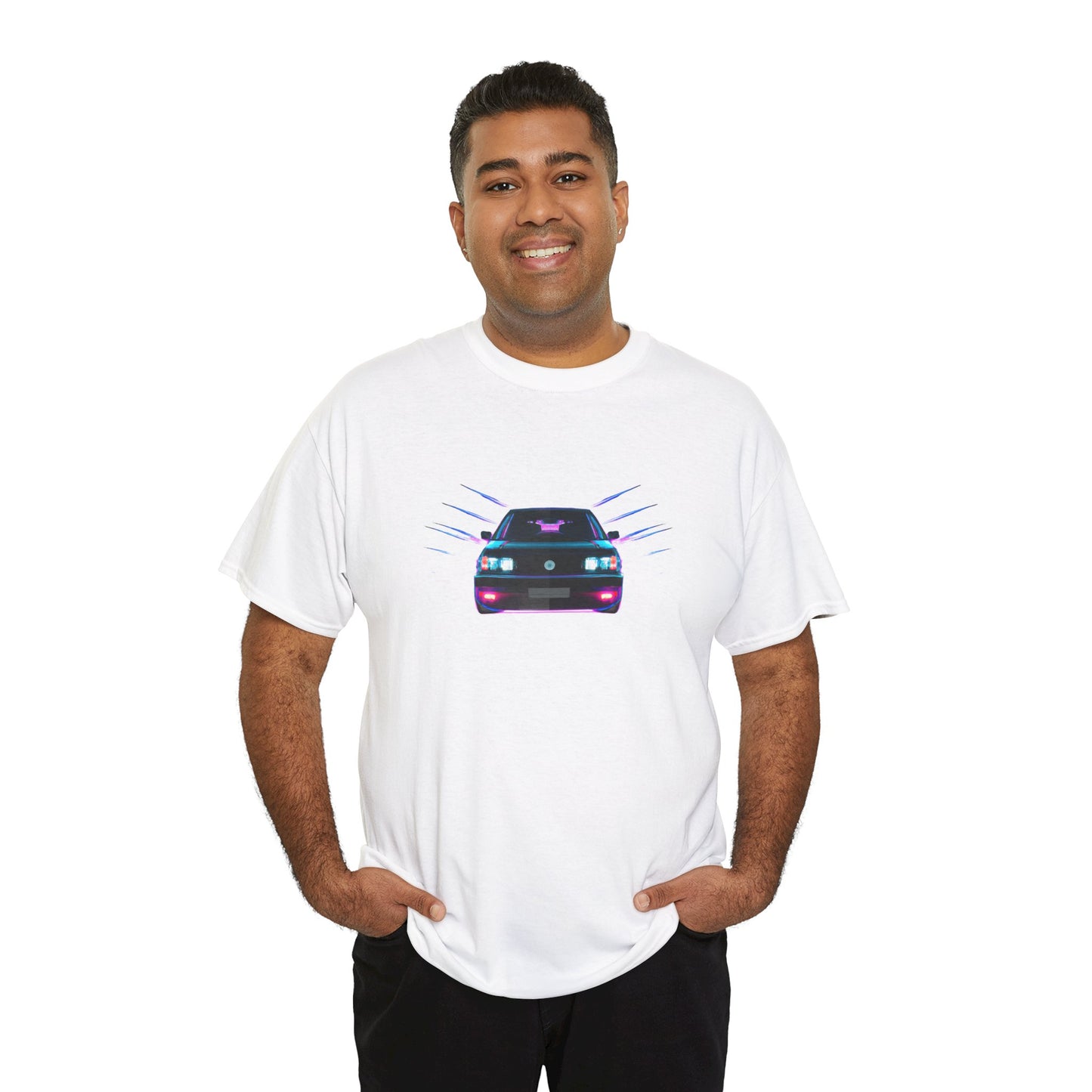 Retro Revival: Synthwave Tribute Hatchback T-Shirt