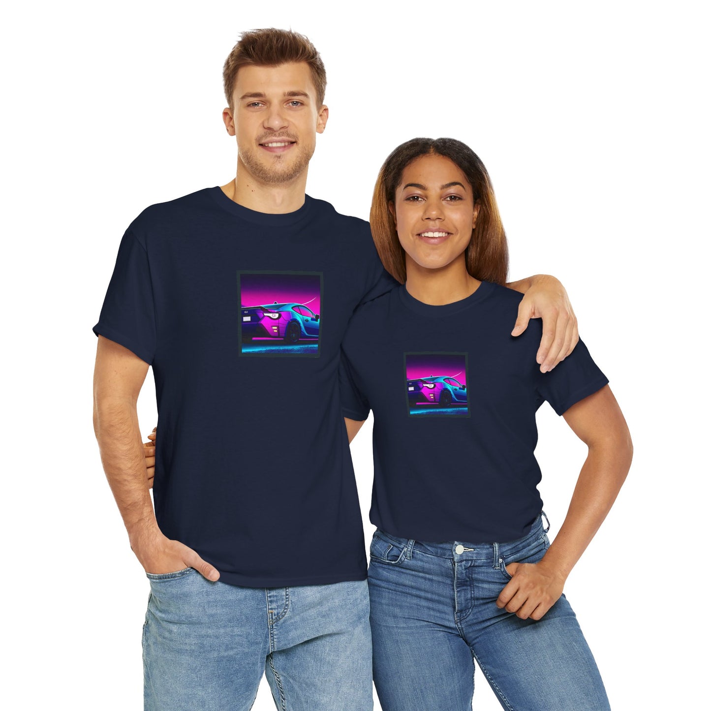 Sleek JDM Midnight Nights Coupe Synthwave T-Shirt