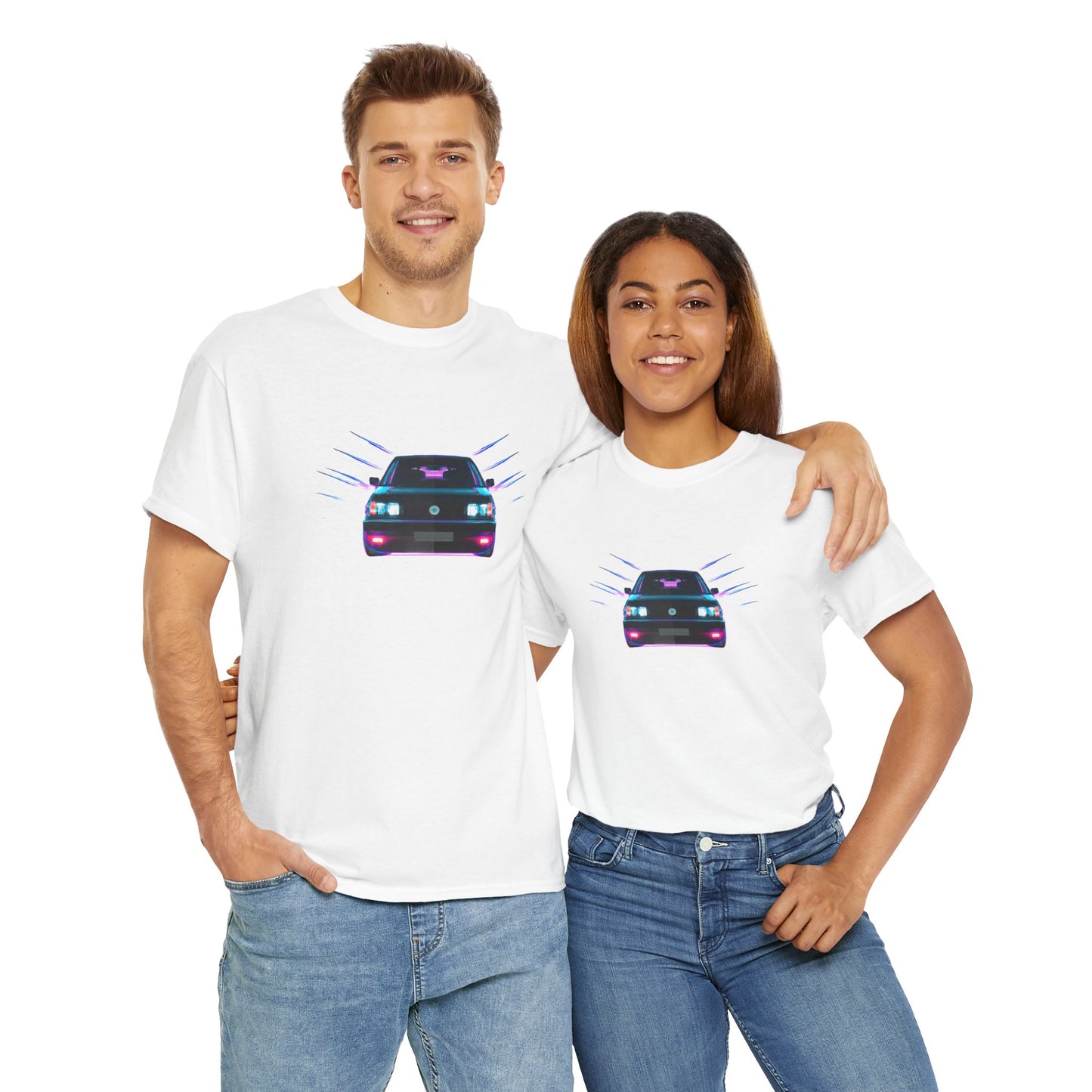 Retro Revival: Synthwave Tribute Hatchback T-Shirt