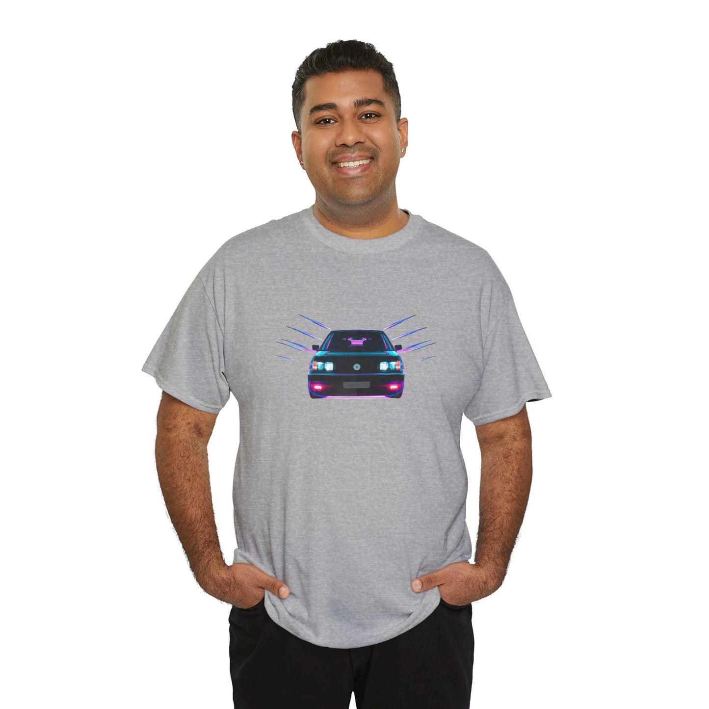 Retro Revival: Synthwave Tribute Hatchback T-Shirt