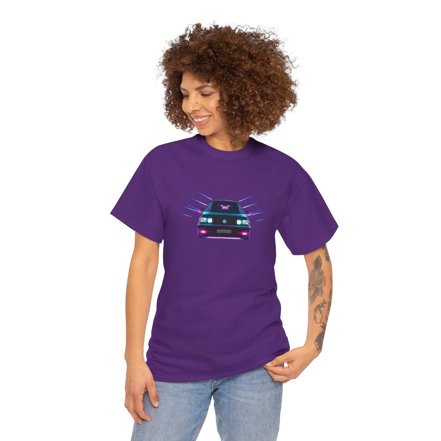 Retro Revival: Synthwave Tribute Hatchback T-Shirt