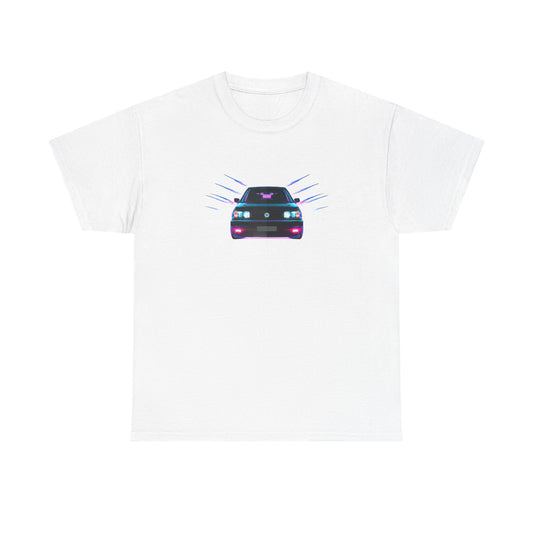 Retro Revival: Synthwave Tribute Hatchback T-Shirt